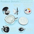 thumbnail image 3 of Porcelain Ink Dish Fish Shape Chinese Calligraphy Inkwell Dish Ceramic Ink Plate with Brush Holder Multifunctional Bowl for Calligraphy Chinese Japanese Practice New Year diy, 3 of 5