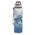 thumbnail image 2 of Dolphins 32oz Water Bottles with Straw Tritan Leakproof Sports Bottle BPA Free Clear for Fitness Gym Swimming Cycling, 2 of 7