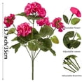 thumbnail image 2 of Artificial Geraniums Outdoor Flowers, Fake Silk Plants with Blooms, UV Resistant Plastic Greenery, Spring Floral Decor, Artificial Flowers for Garden Porch Planter Decoration, 2 of 4