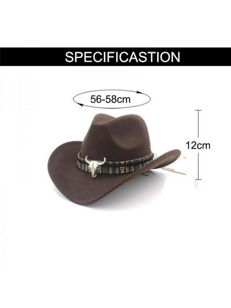 Retro Western Style Wool Felt Cowboy Hat Hollow Wide Brim  display picture 1