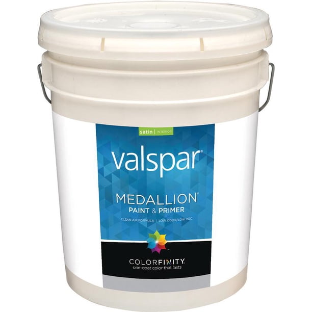 Valspar Medallion 3405 Latex Satin Paint, Satin, Clear, 5 ...