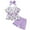 Purple, variant on CARETOO Toddler Baby Girl Clothes Summer Outfits Set T-Shirt Casual Shorts Headband 3Pcs 95% Cotton