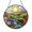 Acrylic 3.5 Inch, variant on Stained Glass Suncatcher Window Decor With Blooming Flowers, Rolling Hills, Shining Sun And Stream, Round Hanging Ornament For Home Or Office