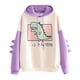 thumbnail image 3 of Sudadera con capucha de dinosaurio de gran tamaño con dibujos animados para mujer, sudadera de moda informal con estampado de estilo coreano, sudadera gruesa, sudadera con capucha de dinosaurio para i, 3 of 5