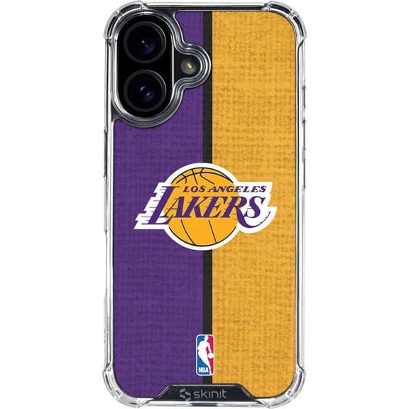 Skinit NBA Los Angeles Lakers Canvas iPhone 16 Clear Case