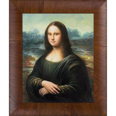 La Pastiche Leonardo da Vinci 'Mona Lisa' Hand Painted Oil Reproduction