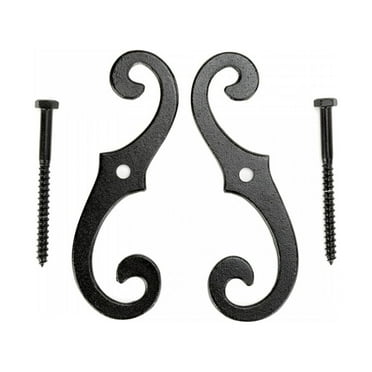 4 Pairs of Vintage Shutter Dogs S Shaped Shutter Hardware in Black