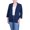 Navy, variant on Petite 3/4 Sleeve Heavy Jacquard Knit Jacket