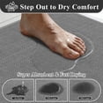 thumbnail image 3 of Bathroom Rugs Sets 3 Pieces, Ultra Thin Bath Mats Fit Under Door, Absorbent Quickly Dry Rubber Backing Braided Bath Mat Set, 3 of 10