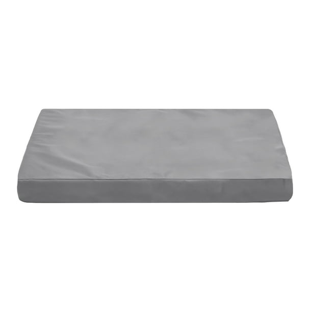 Dalema Funda para cama para perro, impermeable, de plástico resistente, funda para cama para mascotas, pelo antiadherente, fácil de limpiar, rectangular, rellenable, con cremallera (gris claro, 35 pul