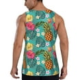 thumbnail image 3 of Fotbe Pineapple Pattern Men's Quick Dry Workout Tank Top Gym Muscle Tee Fitness Bodybuilding Sleeveless T Shirt Breathable Workout Shirt-Large, 3 of 9