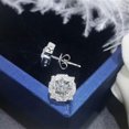 thumbnail image 3 of 925 Silver Wedding Stud Earring Gift Luxury Cubic Zircon Jewelry A Pair, 3 of 5