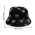 thumbnail image 3 of ManxiVoo Flannel Printed Bucket Hat for Fall and Winter Season Cozy Soft Leisure Travel Beanie Style Headwear Black, 3 of 3