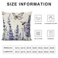 thumbnail image 5 of Qinduosi Spring Pillow Cover Inch Floral Butterfly Decorations Farmhouse Pillow Case Decor for Sofa Couch（Purple AA White, 5 of 5