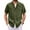 01#Army Green, variant on Men's Linen Shirts Short Sleeve Casual Shirt Oversized Summer Lightweight Button Down Beach Vacation Tops White M
