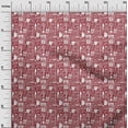thumbnail image 3 of oneOone Viscose Chiffon Maroon Fabric Nostalgia Coffee Sewing Craft Projects Fabric Prints By Yard 42 Inch Wide-VA, 3 of 5