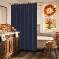 thumbnail image 5 of Navy Blue Solid Color Shower Curtain, Waterproof Shower Curtains for Bathroom, Modern Minimalist Pure Color Washable Fabric Bathtub Curtain Set Bath Decor with 12 Hooks 72"x78", 5 of 8