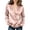 Pink, variant on Qgtaibl Womens Work Long Sleeve Blouses Satin Wrap Deep V Neck Pleated Shirts Elegant Loose Fit Office Dressy Tops Green XXXL