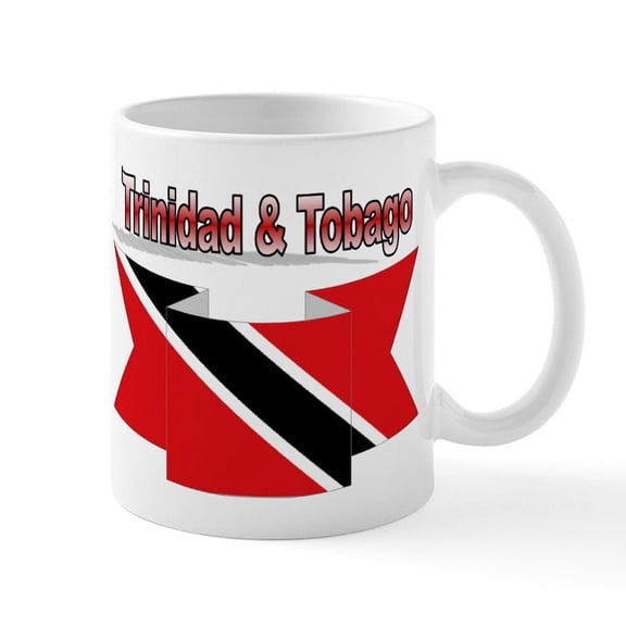 CafePress - Trinidad Flag Ribbon Mug - 11 oz Ceramic Mug - Novelty Coffee Tea Cup