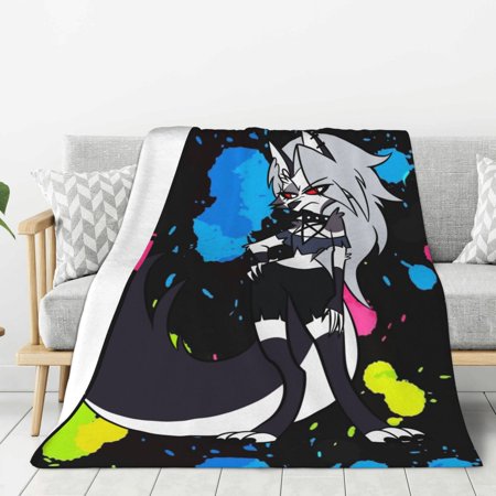 Animation Loona Helluva Boss Flannel Blanket Ultra-Soft Micro Throw Blanket For Sofa Couch Car Office Camping Travel Cozy All Seasons Fleece Bed Blanket 80"x60"