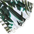 thumbnail image 4 of Cortina de ducha con hojas de palmera tropical de jungla con 12 ganchos, 180 x 180 cm, fondo blanco de monstera verde, cortinas de baño resistentes al agua, a prueba de moho, tela de, 4 of 4