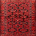 thumbnail image 1 of Ahgly Company Machine Washable Indoor Square Traditional Red Area Rugs, 7' Square, 1 of 7