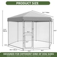 thumbnail image 3 of Uforic 9.8×6.2 ft ( 118" x 98" x 75" ) Large Outdoor Dog Kennel,Outside Heavy Duty Shade Dog Pen Playpen Pet Dog Enclosure Crate Dog Run House with UV & Waterproof Cover Fence, 3 of 8