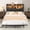 Black&Brown, variant on ANPOO Queen Size Floating Bed Frame with LED Light & Charging Station, Platform Bed with Storage Headboard,No Box Spring Needed