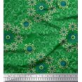 thumbnail image 1 of Soimoi Rayon Crepe Fabric Floral & Paisley Decorative Printed Fabric 1 Yard 46 Inch Wide, 1 of 1