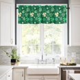 thumbnail image 5 of St Patrick''s Shamrock 3 PCS Kitchen Curtain Valance and Tiers Set, Rod Pocket Small Half Tier Valances Window Curtains Panel, Gold Green Irish Saint Spring Clover 55"x24" (Set of 2 Tiers & Valance), 5 of 5