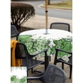 thumbnail image 4 of Outdoor Tablecloth with Umbrella Hole and Zipper, St. Patrick's Square Table Cloth 60x60 Inch Waterproof Tablecloth, Lucky Shamrock Green Eucalyptus Floral Plants Picnic Table Cover for Patio Camping, 4 of 7