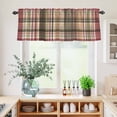 thumbnail image 5 of 3 Piece Kitchen Curtains and Valances Set Buffalo Plaid Cafe Curtains 24 Inch Length Modern Farmhouse Colorful Checkered Valance & Tier Curtain for Living Room Bedroom Small Window 54"x18"+27"x24"*2, 5 of 6