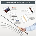 thumbnail image 2 of 8Fans Fly Fishing Rod with Tube, 4-Sections,Fast Action Fly Rod with Pacbay Titanium-Coated Snake Guides,AAAA Pure Cork Handle,4-8w, 2 of 5
