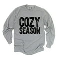 thumbnail image 3 of Cozy Season Bold Distressed - Women's Garment Dyed Long Sleeve Graphic T-Shirt, 3 of 16