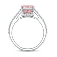 thumbnail image 3 of Rosec Jewels IGI Certified 3 Carat Lab Grown Pink Diamond Radiant Cut Engagement Ring (VS1 Clarity), 18K White Gold, US 8.00, 3 of 9
