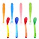 thumbnail image 1 of Juego de utensilios para niños pequeños, cucharas de silicona suave para bebés, cucharas de alimentación para bebés sensibles al calor de primera etapa, paquete de 8 cucharas para, 1 of 5