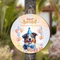 thumbnail image 4 of Watercolor Australian Shepherd Happy Birthday Celebration Balloons Gift Party Round Wood Sign Aussie Dog Lover Gifts Hanging Wall Home Decor - 00028, 4 of 5