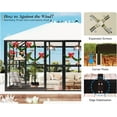 thumbnail image 6 of Jocisland 14x9.5x9 FT Pavilion Styled Greenhouse with Clear Panels Double Swing Doors, 6 FT Wall Height Hybrid Polycarbonate Greenhouse, Green Houses for Outdoors, Sunroom Black, 6 of 8