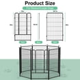 thumbnail image 5 of AMONSEE Dog Playpen, 8 Panels 45" Height Pet Playpen, Foldable Metal Dog Fence for Indoor Outdoor, 5 of 8