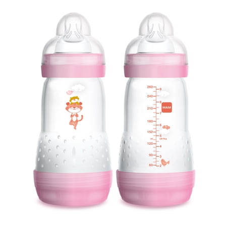 MAM Easy Start Anti-Colic Bottle, 9 oz, Girl, 2 pack