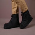 thumbnail image 4 of Thickened Waterproof Shoe Covers with Zipper Rain Shoe Covers Slip Resistance Galoshes Rain Boots Over Shoes, 4 of 8