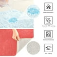 thumbnail image 4 of Toilet Rug U-Shaped Bathroom Rugs Non-Slip Soft Plush Machine Washable Contour Bath Mat Plain Red 24x20, 4 of 9