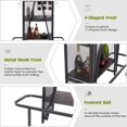thumbnail image 7 of VECELO Bar Unit with Metal Mesh Front, 3 Tier Bar Table with Wine Rack and Glasses Holder, Home Liquor Cabinet with Storage and Footrest for Living Room Kitchen Pub, Charcoal Gray, 7 of 7