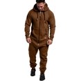 thumbnail image 1 of LAICAIW Combinaison à Capuche pour Hommes, Pyjama une Pièce à Fermeture Éclair, Combinaison de Jogging, 1 of 6