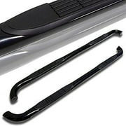 Spec-D Tuning SSB3-WRG072BK-WB Jeep Wrangler 2dr Black Stainless Steel Running Boards Side Step Nerf Bar