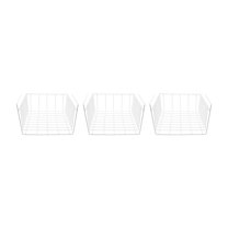 YBM Home White Under Shelf Wire Basket Storage Organizer for Kitchen Pantry - Hanging Storage Cabinet Organizer Rack Adds Extra Storage Space Underside the Shelf, Medium, 3-Pack