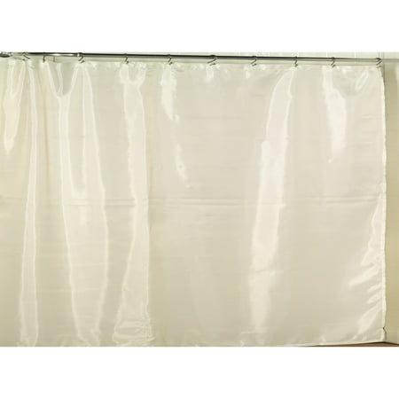 Extra Wide Polyester Fabric Shower Curtain Liner In Ivory