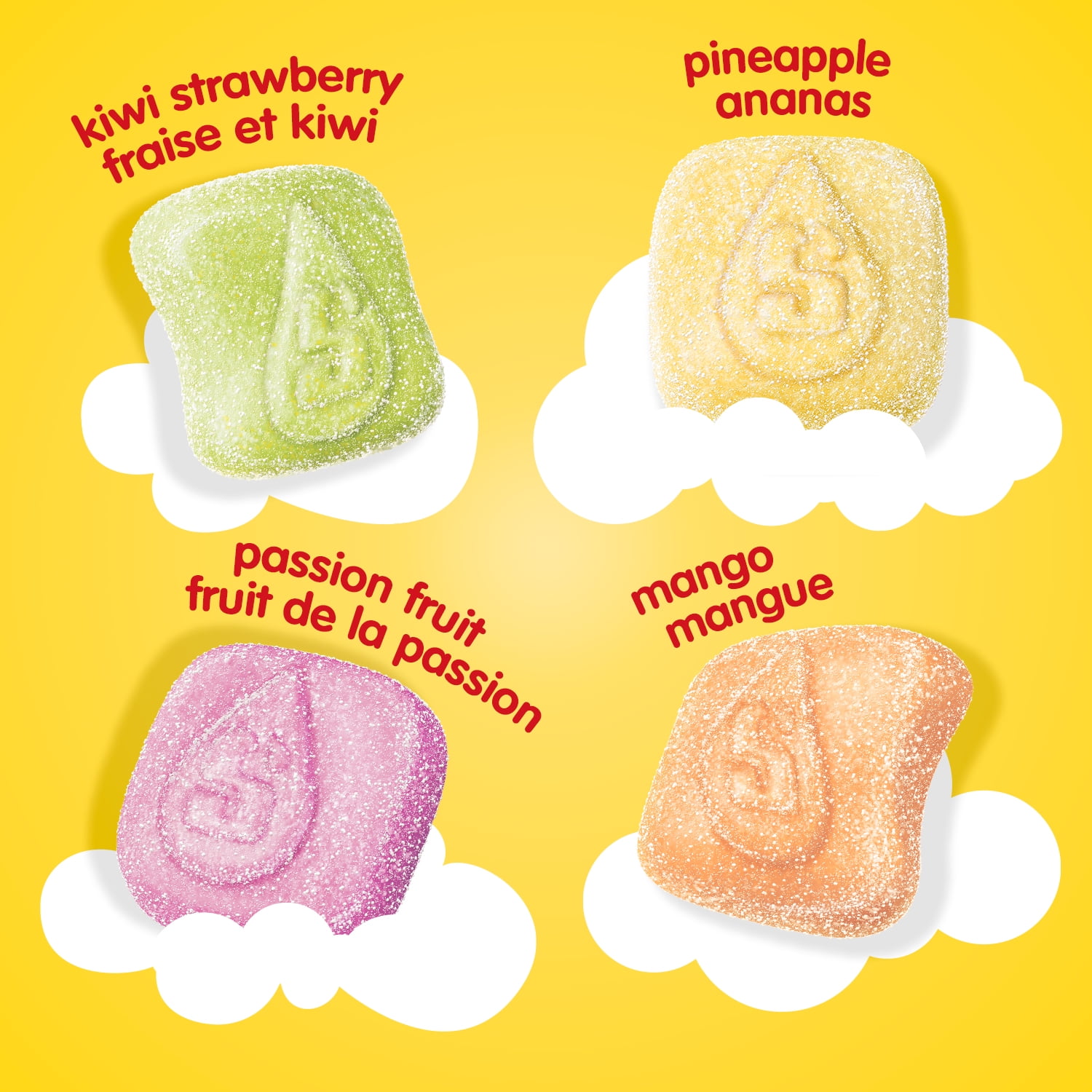 STARBURST Airs, Sour Fruit Gummy Candy, Sharing Bag, 122g