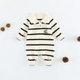 thumbnail image 5 of MEZZALL Baby Boys Long Sleeve O-Neck Bodysuit Cartoon Onesie Knit Romper Striped Gentleman Outfits Soft Comfortable Clothes For 0 18 Months Old. Soft Toddler Clothing, 5 of 9
