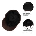 thumbnail image 5 of Minzimin Womens PU Leather Newsboy Cap 8 Panel Paperboy Newsie Cap Bakerboy Beret Cabbie Hat, 5 of 6